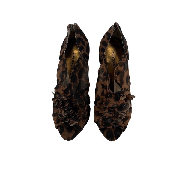 Chinese Laundry Women’s Brown Peep Toe High Heel Cheetah Pumps Size 6.5 Women’s - Picture 3 of 11